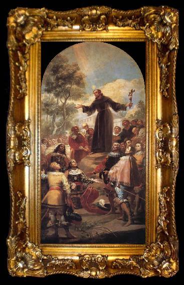 framed  Francisco Goya St Bernardine of Siena preaching before Alfonso of Aragon, ta009-2